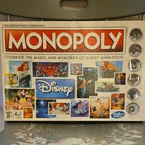 Hasbro Disney Animation Monopoly Game - Red and Blue